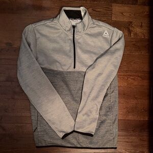Reebok Two-Tone Gray Quarter-Zip Pullover